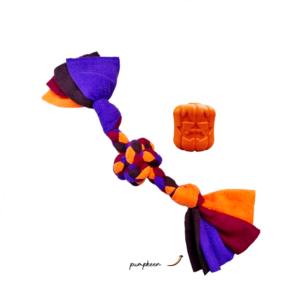 Howloween Jack-o-lantern Pumpkeen Collection with a Baby Gob in tangering, mulberry, eggplant and chocolate colours