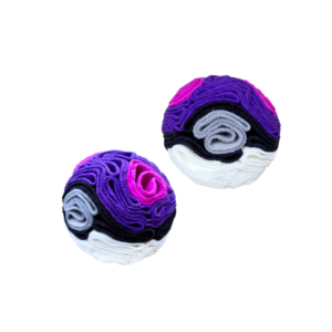 Master Snoof-e-ball image in Eggplant, Magenta, white, titanium and black