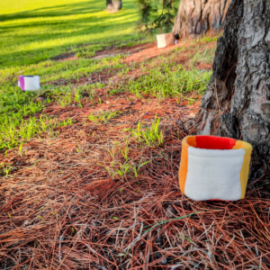 basic pods scattered to demonstrate a scavenger hunt