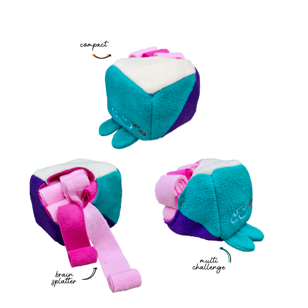 brainee features including compact design, brain matter treat holder and multi-challenge feature